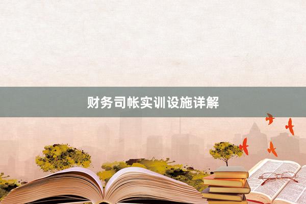 财务司帐实训设施详解